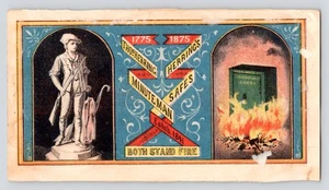 1876 Tho's Herring's Minuteman Fire Safes New York Victorian Advert Card - Picture 1 of 2