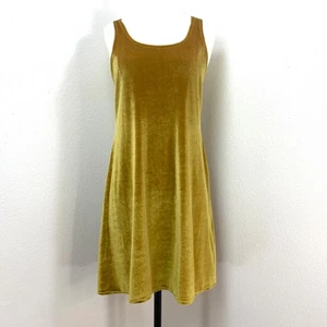 Vestido de Terciopelo Azul Ópalo Dorado Pequeño Sin Mangas Tejido Club Informal Fecha Boho Chic - Imagen 1 de 8