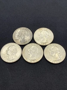 Lot 5 90% Trödel Constitutional Silber Washington Quarters 1964 #4 - Bild 1 von 2
