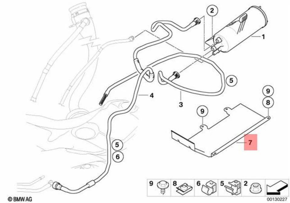 Placa de protección original BMW E63 E64 630i 645Ci 650i descapotable 16137180164 Foto 1 de 1