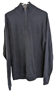 Suéter Eddie Bauer, Para Hombre, 1-4 Cremallera, Algodón Acanalado, Azul, Talla L - Imagen 1 de 3