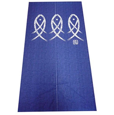 Cortina de puerta japonesa Noren personaje antiguo peces tapiz decoración del hogar  Foto 1 de 3