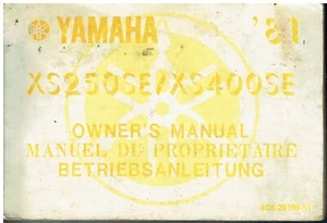 YAMAHA XS250SE & XS400SE ORIGINAL 1981 OWNERS INSTRUCTION & MAINTENANCE MANUAL - Picture 1 of 1