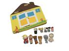 Manhattan Toy Company Felt Puppet House Stage  With Finger Puppets