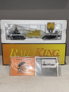 MTH Rail King Virginian Depressed Flat Car W/ Searchlight 30-7028C NEW - Picture 1 of 5