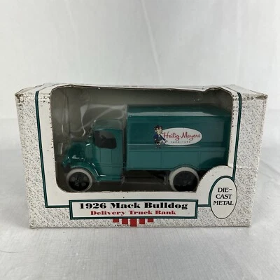 1989 Heilig-Meyers ERTL '1926 Mack BullDog доставки зеленый грузовик монета банка - Изображение 1 из 4