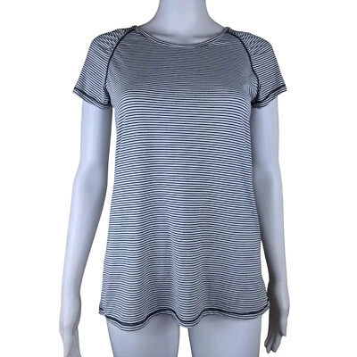 Prendedor de manga corta Champion XL a rayas ropa deportiva entrenamiento gimnasio ropa deportiva top Foto 1 de 4