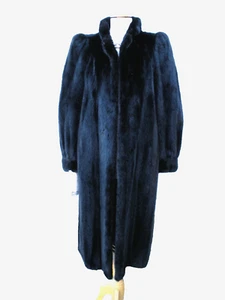 Chaqueta gabardina de piel negra auténtica BLACKGLAMA MINK Ravencore Regencycore L $30K - Imagen 1 de 9