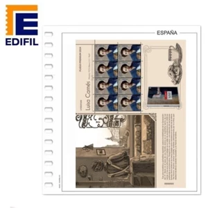 Suplemento Hojas EDIFIL, para PLIEGOS PREMIUM. 2024. Con estuches Negros - Imagen 1 de 4