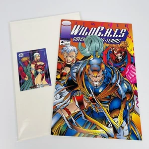 Cómic de imagen de WildCats Jim Lee #4 marzo con tarjeta de coleccionista topps 1993 en bolsa - Imagen 1 de 12