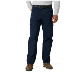 Men's Wrangler Workwear Size 32x32 BLUE Cargo 7 Pocket Pants Relaxed Fit . NWT - Picture 1 of 8