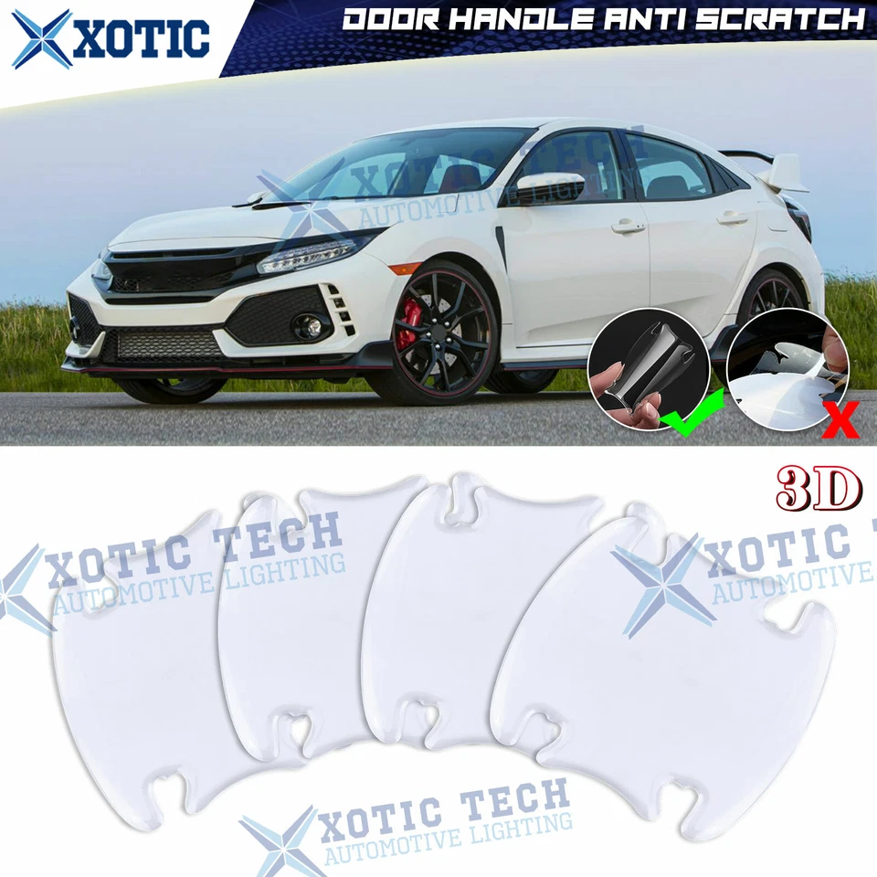 Taza de manija de puerta de coche transparente 3D invisible película gruesa pegatina precortada protector contra arañazos Foto 1 de 4