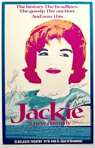 "PÓSTER DE TARJETA DE VENTANA DE BROADWAY FIRMADA POR ELENCO ~ TEATRO BELASCO" - Imagen 1 de 3