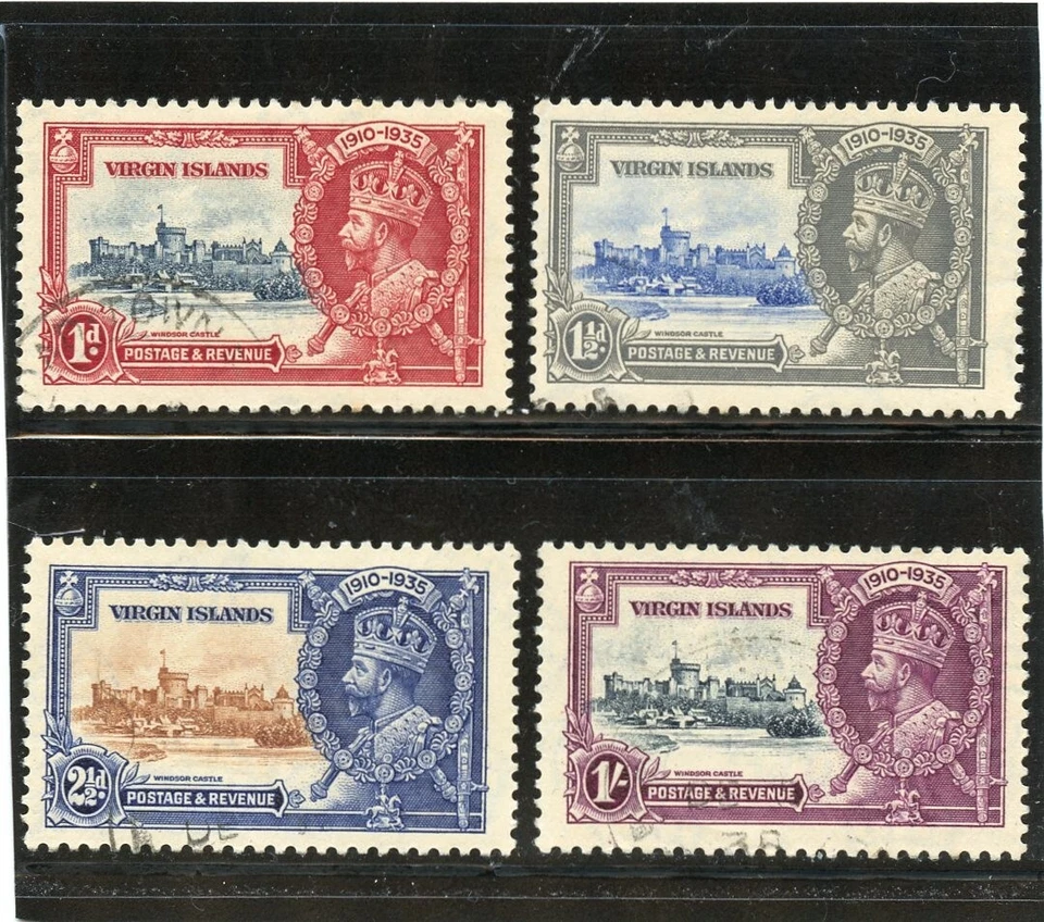 (7037) SELLOS ISLAS VÍRGENES #69 a 72 "EMISIÓN JUBILEO DE PLATA" USADO CV $55.25 Foto 1 de 1