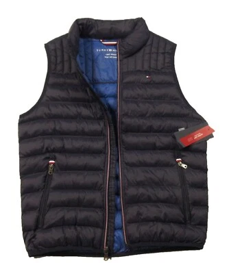 Tommy Hilfiger Chaleco acolchado liso azul marino para hombre $150 Foto 1 de 3