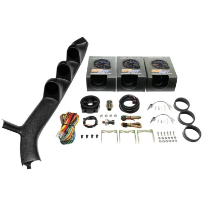 Medidores de temperatura, temperatura del agua y voltios GlowShift + cápsula para Ford Mustang 87-93 Foto 1 de 4