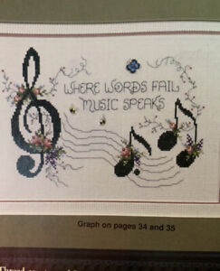 OOP Stoney Creek Music Speaks•Snow Friends Sign 2 Cross Stitch Patterns