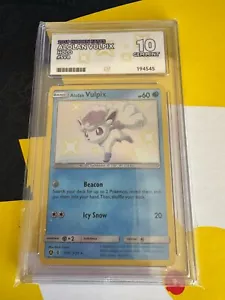 Pokemon ACE 10 GEM MT Alolan Vulpix SV8/SV94 Hidden Fates Holofoil 2019 - Picture 1 of 1