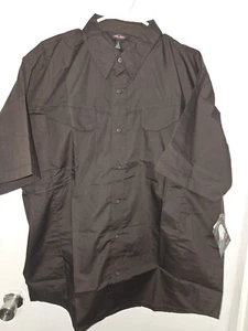 NUEVO CON ETIQUETAS Para hombres Tru-Spec Para Hombres XL Marrón Manga Corta Ultra Ligero Botón Camisa de Campo - Imagen 1 de 4