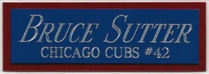BRUCE SUTTER CHICAGO CUBS NAMEPLATE AUTOGRAPH Signed Baseball Display CUBE CASE - Picture 1 of 3