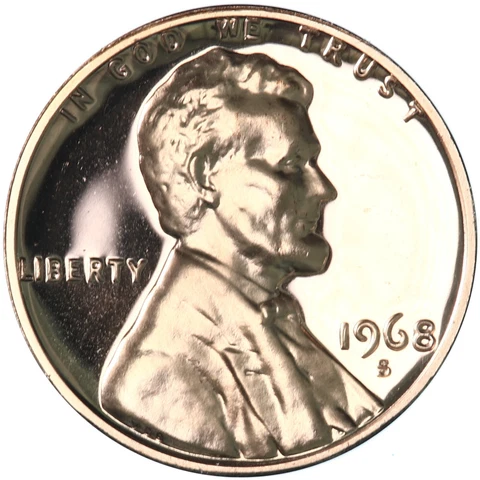 1968 S Lincoln Memorial Cent Gem Cameo Proof Penny Cover