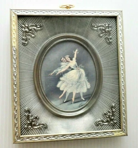 Vintage Couple Ballet Dancers Wall Art Print ''PAS DE DEUS'', signed Carina by L - Picture 1 of 10