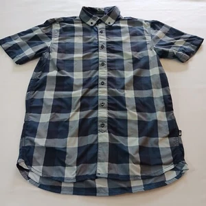 Camisa para hombre The North Face azul y blanco a cuadros cuello abotonado talla pequeña - Imagen 1 de 17