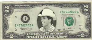 PBR Lane Frost $2 Dollar Bill Mint! Rare! $1 