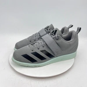 Adidas Powerlift 4 Men Size 13 EF2980 Gray Black Lace Up Strap Training Shoes - Picture 1 of 13