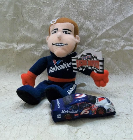 Mark Martin 10" NASCAR Plush with Small 5" Valvoline Car Cool Beans Brand Cover