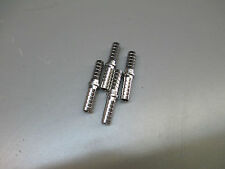 (4) 1/4"x 1/4" BARB SPLICERS. STAINLESS STEEL FITTINGS