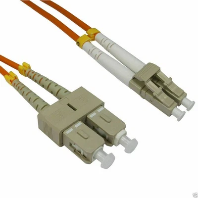 2m OM2 Orange Lichtwellenleiter LC SC Duplex MM 50 125 Patch LSZH Kabel - Bild 1 von 2
