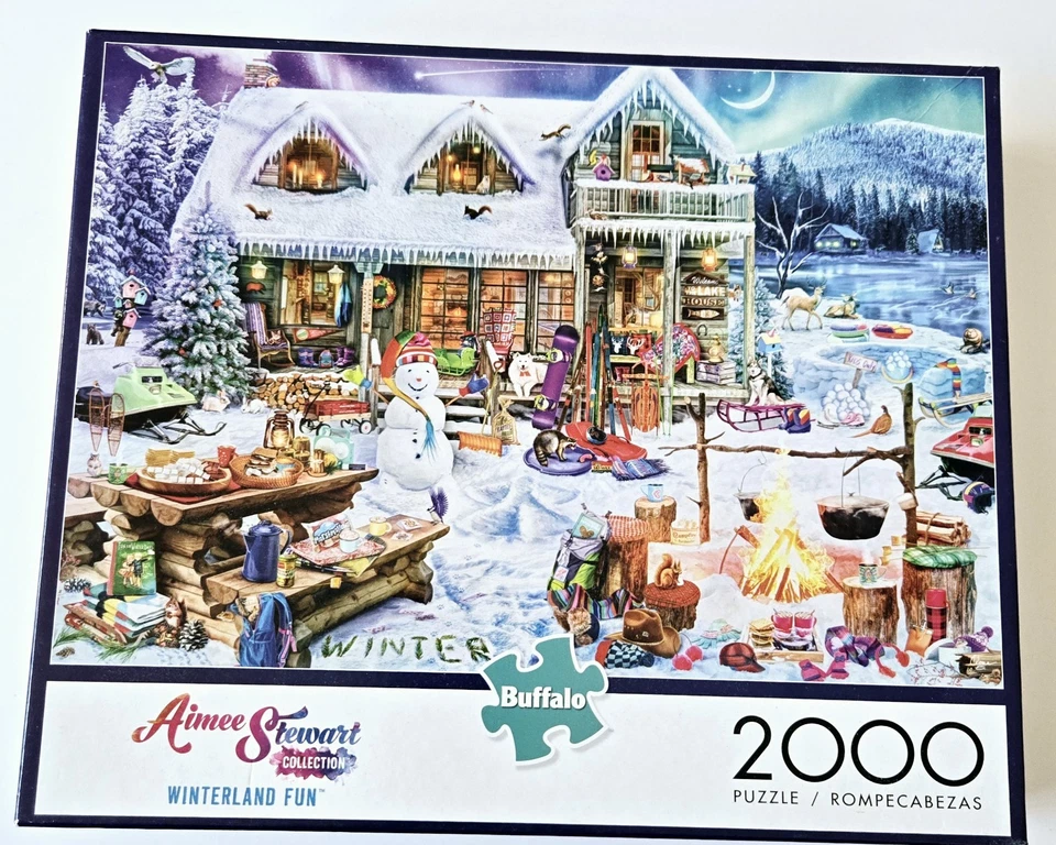 Buffalo Games ~ Winterland Fun By Aimee Stewart ~ 2000 Piece Puzzle - Image 1 of 4