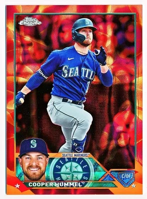 2023 Topps Chrome Update Cooper Hummel Red Orange Lava Refractor #USC120 (10/10) - Image 1 of 2
