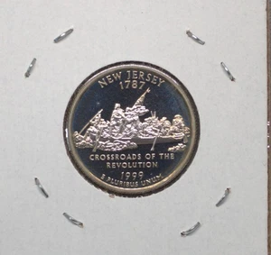1999 S Silver ProofNew Jersy State Quarter - From a Proof Set - 90% Silver - 324 - Picture 1 of 2