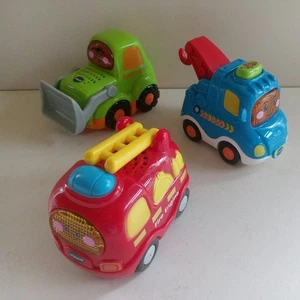 Vtech Toot Toot Drivers Bundle, Tow Truck, Bulldozer, Fire Engine, Working - Picture 1 of 18
