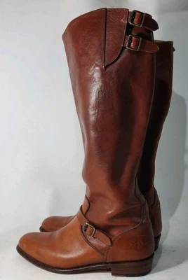 Frye Tall Riding Boots Womens 10 Brown Leather Equestrian  Western Cowgirl  - Image 1 of 4