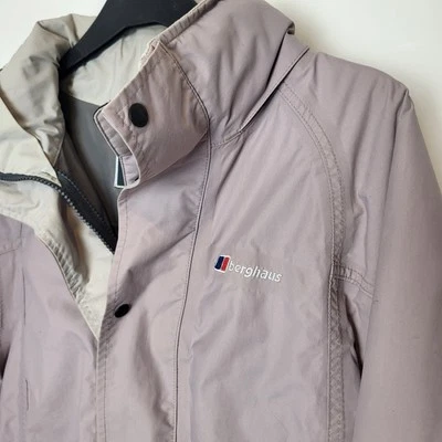 Abrigo Berghaus Mujer Impermeable 12 Chaqueta Lila Púrpura Con Capucha Senderismo Caminar Foto 1 de 4