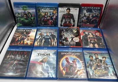 Bundle of 12 Marvel Movie Blu-rays – All Authentic – Great Condition! Foto 1 de 3