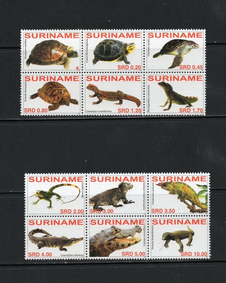 S8144 Surinam 2007 reptiles fauna bloques MNH Foto 1 de 1