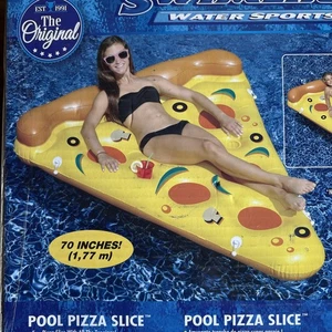Swimline Riesen Aufblasbare Pizzascheibe Pool Schwimmer 90645 (1 Scheibe) - Bild 1 von 2