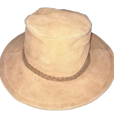 Free People Suede Floppy Bucket Hat Tan Boho One Size - Image 1 of 3