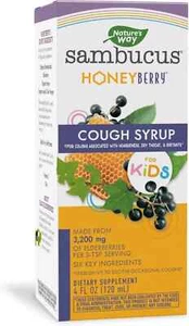 Nature's Way Sambucus Honeyberry Cough Syrup for Kids with Elderberry, 4 Fl. Oz. - Picture 1 of 9