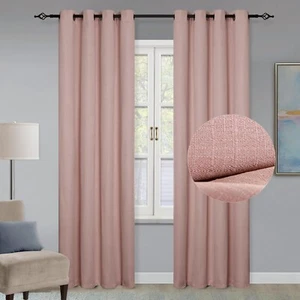 GRALI-DECOR Thermal Insulated Blackout Curtains, Room Darkening Checkered Tex... - Picture 1 of 8