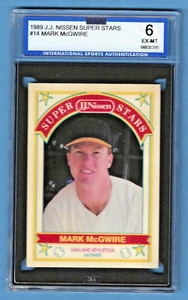 1989 J.J. Nissen Super Stars Mark McGwire Athletics #14 ISA 6 #68835395 - Picture 1 of 2