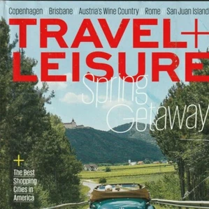 Travel + Leisure Magazine April 2015 Copenhagen Brisbane Austria Rome San Juan  - Picture 1 of 5