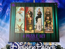 Disney Parks The Haunted Mansion 4 Puzzle Set Stretching Room Portraits IN Hand