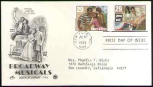 US. 2767-68. 29c. Show Boat. Porgy & Bess, Broadway Musicals. ArtCraft FDC. 1993 - Picture 1 of 1