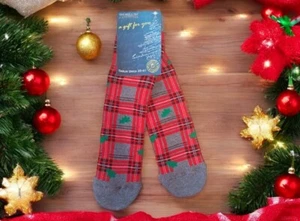 Natale calzino antiscivolo Christmas uomo donna unisex grigio rosso - Foto 1 di 4