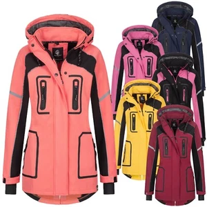 Rock Creek Damen Softshell Jacke Mantel Damenjacke Lang Kapuze Outdoor D-497 NEU - Bild 1 von 25